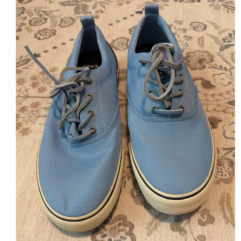 Sperry SeaCycled Striper II CVO Sneakers Light Blue Men's Size 12